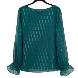 Banana Republic | Top | Medium | Green | Long Sleeve | Size M | Shimmer | $19